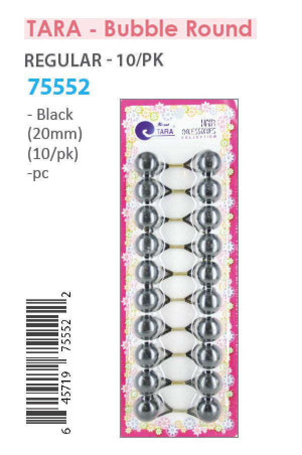 Tara Bubble Round 75552 Black 20mm 10/pk -pc
