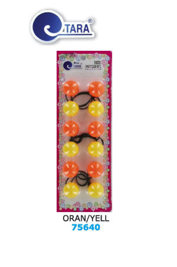 Tara Bubble Round 75640 Orange/Yellow 24mm6/pk -pc