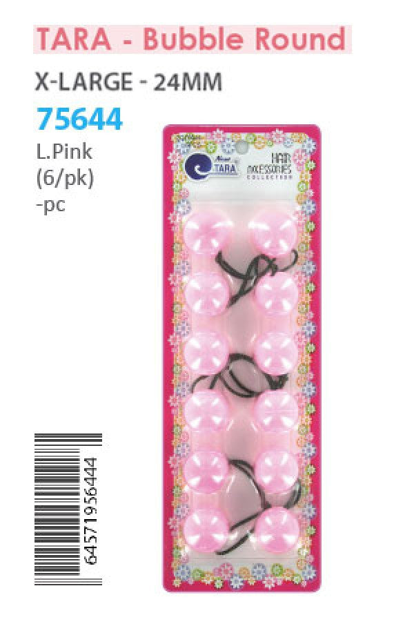 Tara Bubble Round 75644 L.Pink XL 6/pk -pc