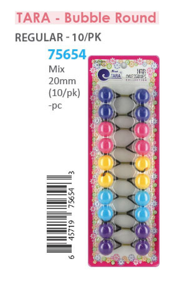 Tara Bubble Round 75654 Mix 20mm 10/pk -pc