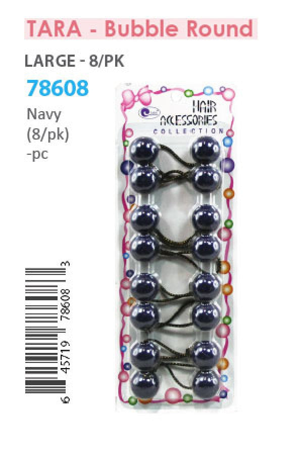 Tara Bubble Round 78608 Navy Large 8/pk -pc