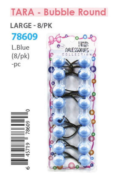 Tara Bubble Round 78609 (C7) Light Blue Large 8/pk -pc