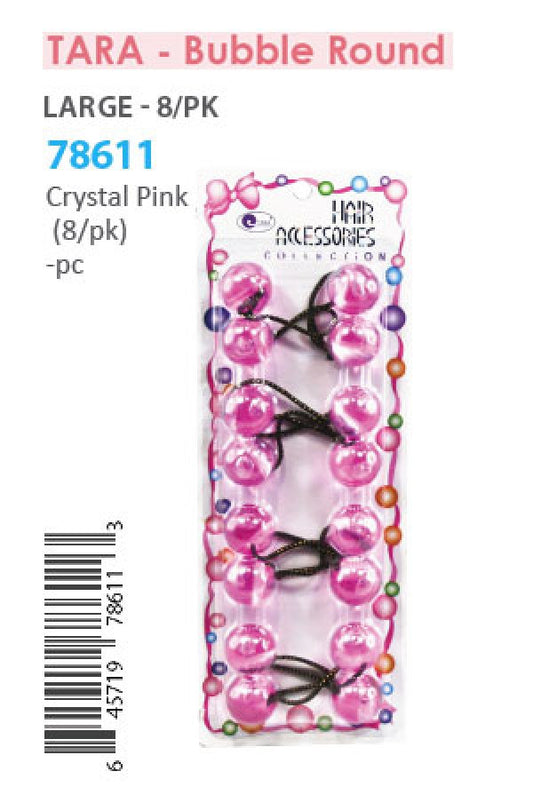 Tara Bubble Round 78611 (C12) Crystal Pink Large 8/pk -pc
