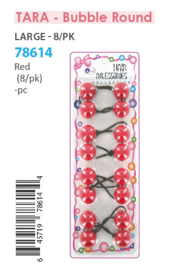 Tara Bubble Round 78614 Red Large 8/pk -pc