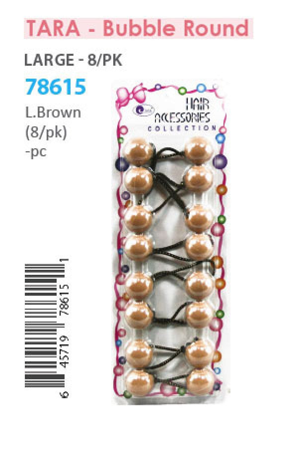 Tara Bubble Round 78615 (C9) Light Brown Large 8/pk -pc