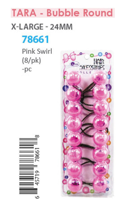 Tara Bubble Round 78661 (C14) Pink Swirl XL 8/pk -pc