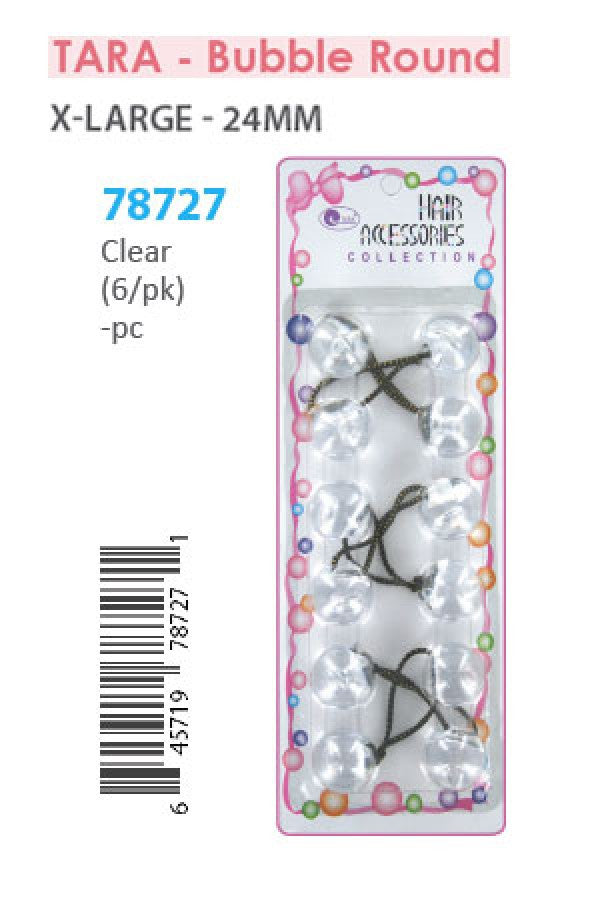 Tara Bubble Round 78727 Clear XL 6/pk -pc