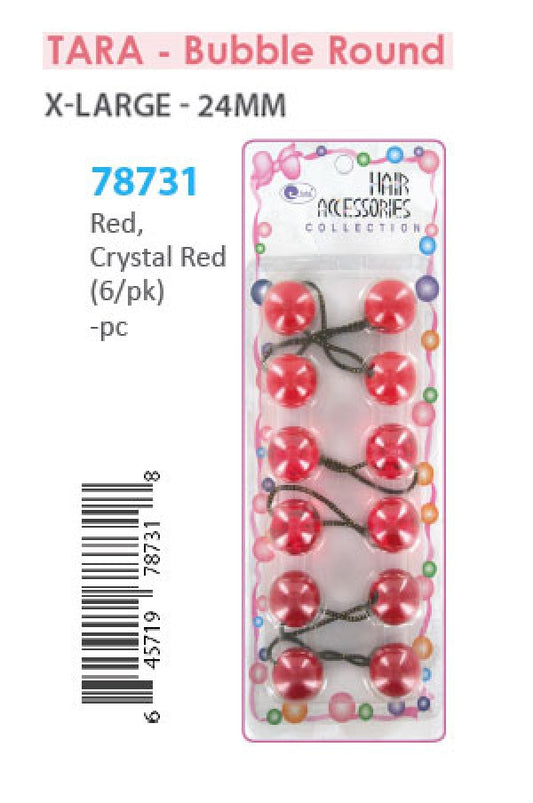 Tara Bubble Round 78731 Red/Crystal Red XL 6/pk -pc