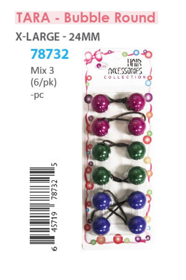 Tara Bubble Round 78732 (C21) Purp/Gr/Blue XL 6/pk -pc