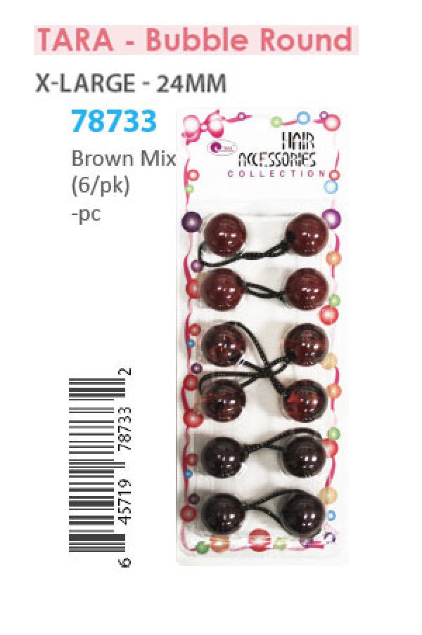 Tara Bubble Round 78733 (C20) Brown Mix XL 6/pk -pc