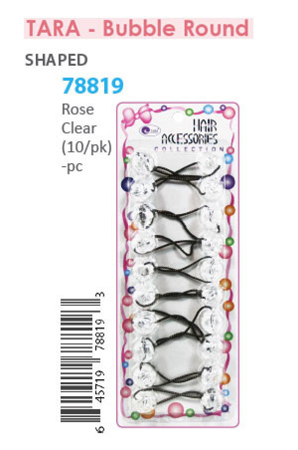Tara Bubble Rose 78819 (C38) Clear 8/pk -pc