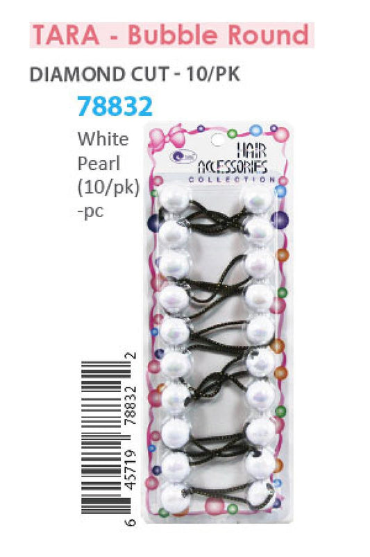 Tara Bubble Round 78832 (C25) Pearl White 10/pk -pc