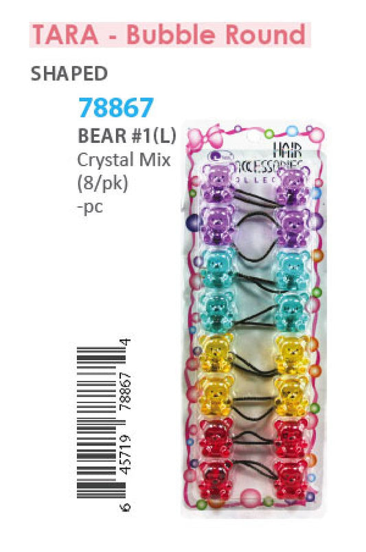 Tara Bubble Bear 78867 (C34) Crystal Mix Large 8/pk -pc