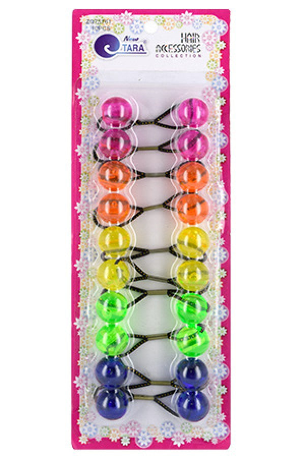 Tara Bubble Round 75761 Tra,Fus,Org,Yel,Grn,Blu (20mm,10/pk) -pc