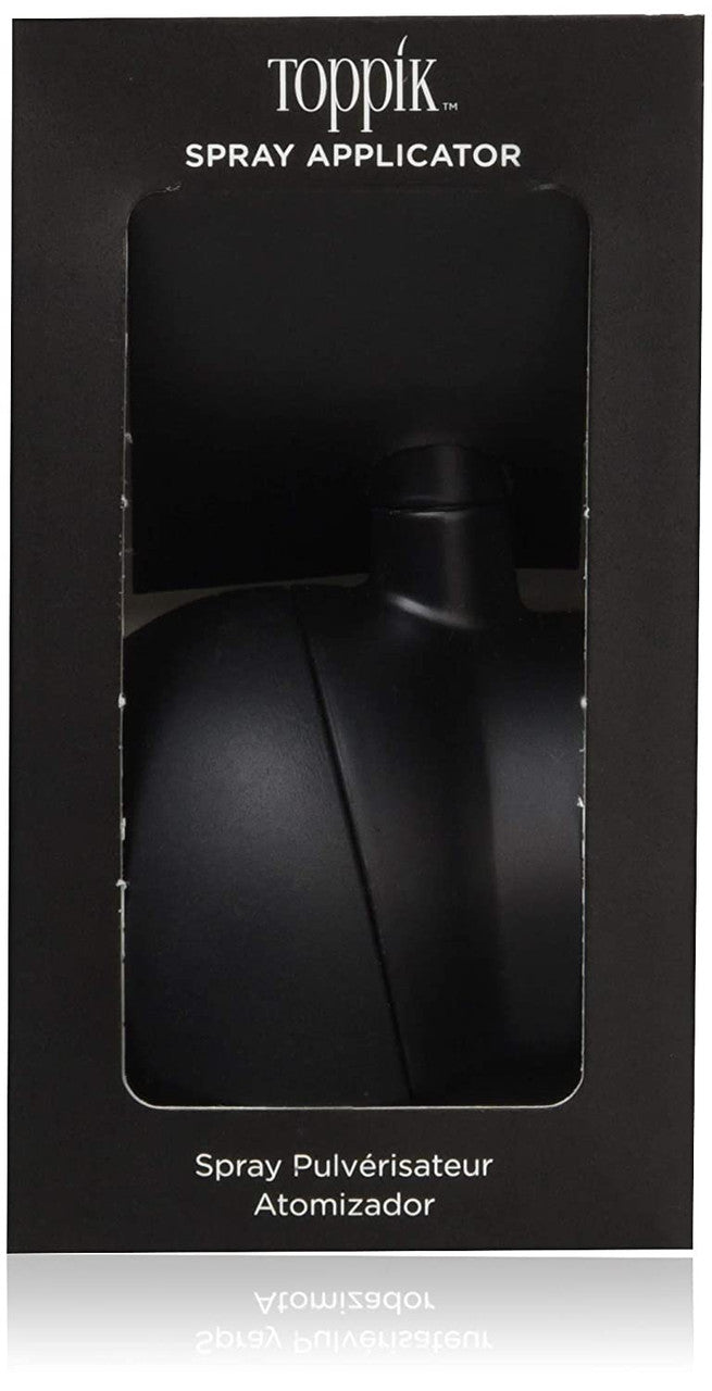 Toppik Hair Fibers SA patented tool that attaches to Regular and Economy size bottles of Toppik Hair Fibers. Allows you to easily target and spray Hair Fibers into specific areas. To use: Unscrew Hair Fibers cap spray Applicator