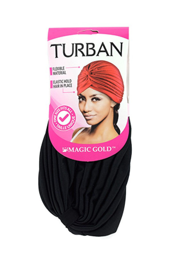 1418 Magic Gold Turban Black -dz