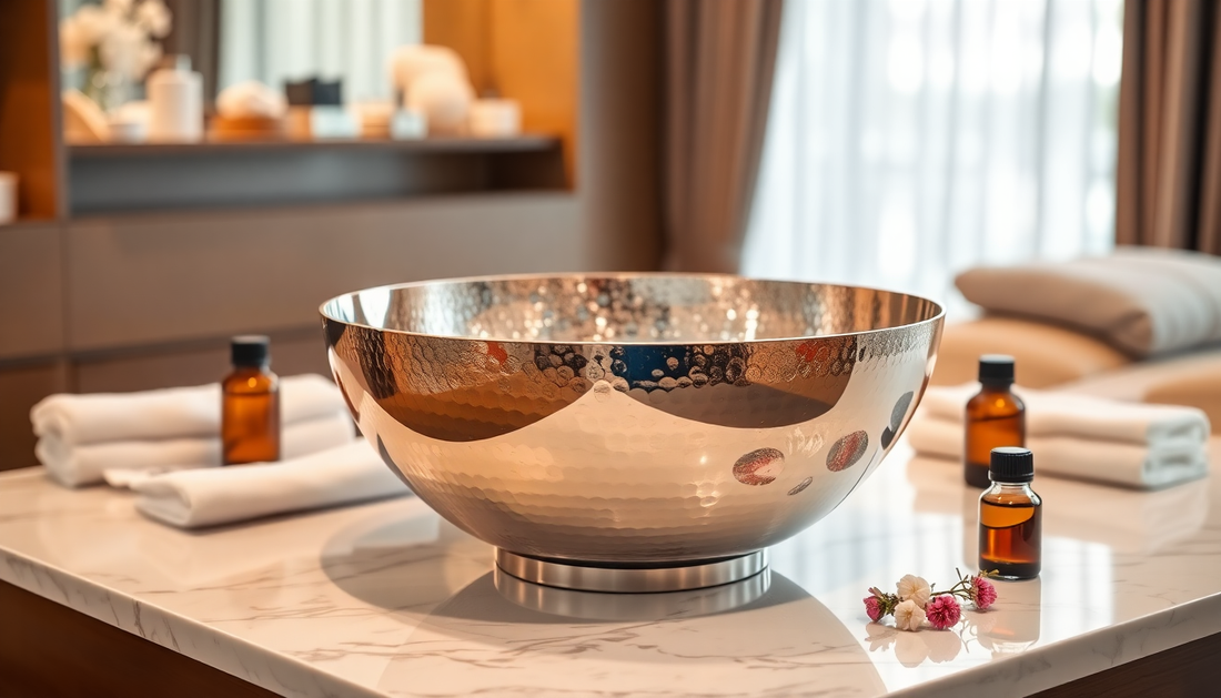 Elevate Your Pedicure Experience with Our Signature Hammered Stainless Steel Bowl