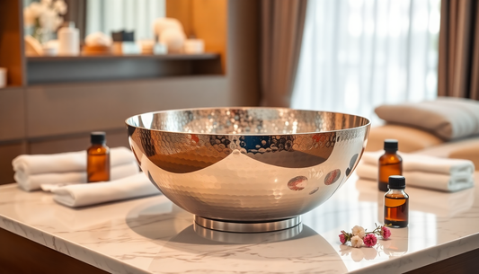 Elevate Your Pedicure Experience with Our Signature Hammered Stainless Steel Bowl