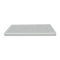 Transolid FL6034R-39 Linear 60-in W x 34-in L Rectangular Alcove Concealed End Drain Shower Base with Right Hand Drain, Grey