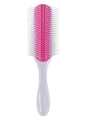 Brosse à cheveux pour femmes et hommes, cheveux bouclés, humides ou secs, brosses démêlantes classiques à 9 rangées pour cheveux épais et naturels, brushing, séparation, mise en forme, définition des boucles, outils de voyage, brosse à cheveux blanche
