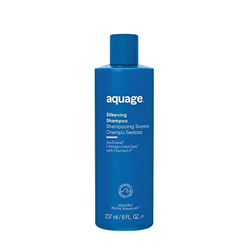 AQUAGE SeaExtend Silkening 洗发水，柔顺粗糙卷发，8 盎司