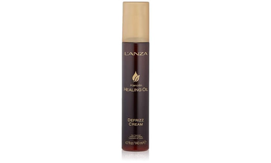 L’ANZA Keratin Healing Oil De-frizz Cream, For a Shiny Finishing and a Long-lasting Look, With Triple UV and Heat Protection, Suitable For All Hair Types, Travel-size (4.7 Fl Oz)