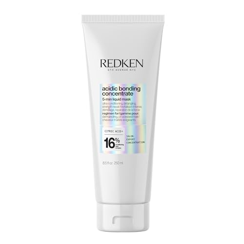 REDKEN Bonding Hair Mask for Dry, Damaged Hair Repair | Acidic Bonding Concentrate | Hydrating 5 Minute Hair Mask | For All Hair Types
