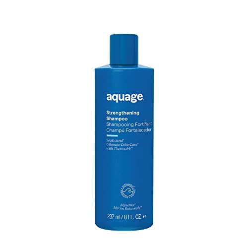Aquage SeaExtend 强韧洗发水，提高发质强度并减少断裂，不含硫酸盐和对羟基苯甲酸酯，8 盎司。