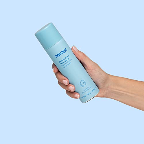 AQUAGE Beyond Shine, Fine-Mist Silkening and Glossing Spray, Creates Shine, Thermal-Pressing Product that Polishes, Silkens, and Smooths Curly Texture, 4.6 fl. oz