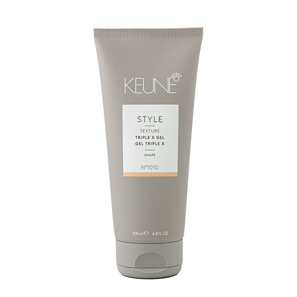 Keune Style Triple X Gel，极致定型和湿发造型凝胶，6.8 液体盎司