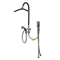 Hair Washing Equipment with Faucet for Baber Shop, Hair Salon Tools for Waterfall Outlet, Shampoo Bowl Accessories, Scalp Massag，Adjustable and Flexible, Black