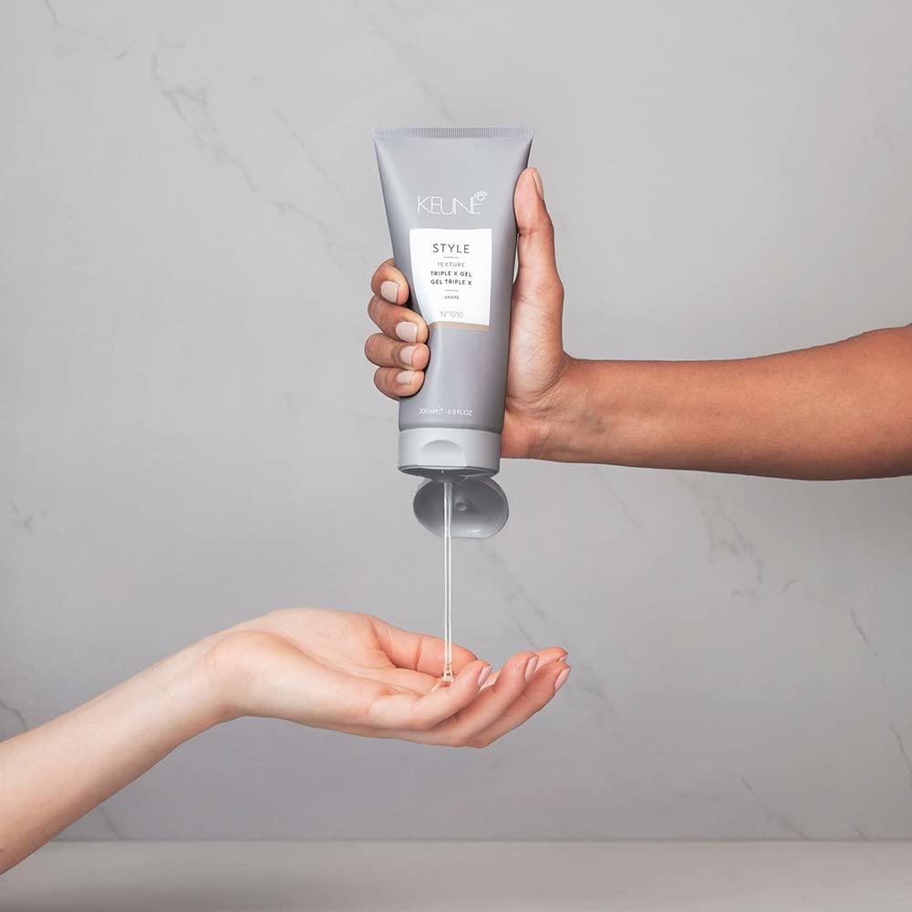 Keune Style Triple X Gel，极致定型和湿发造型凝胶，6.8 液体盎司