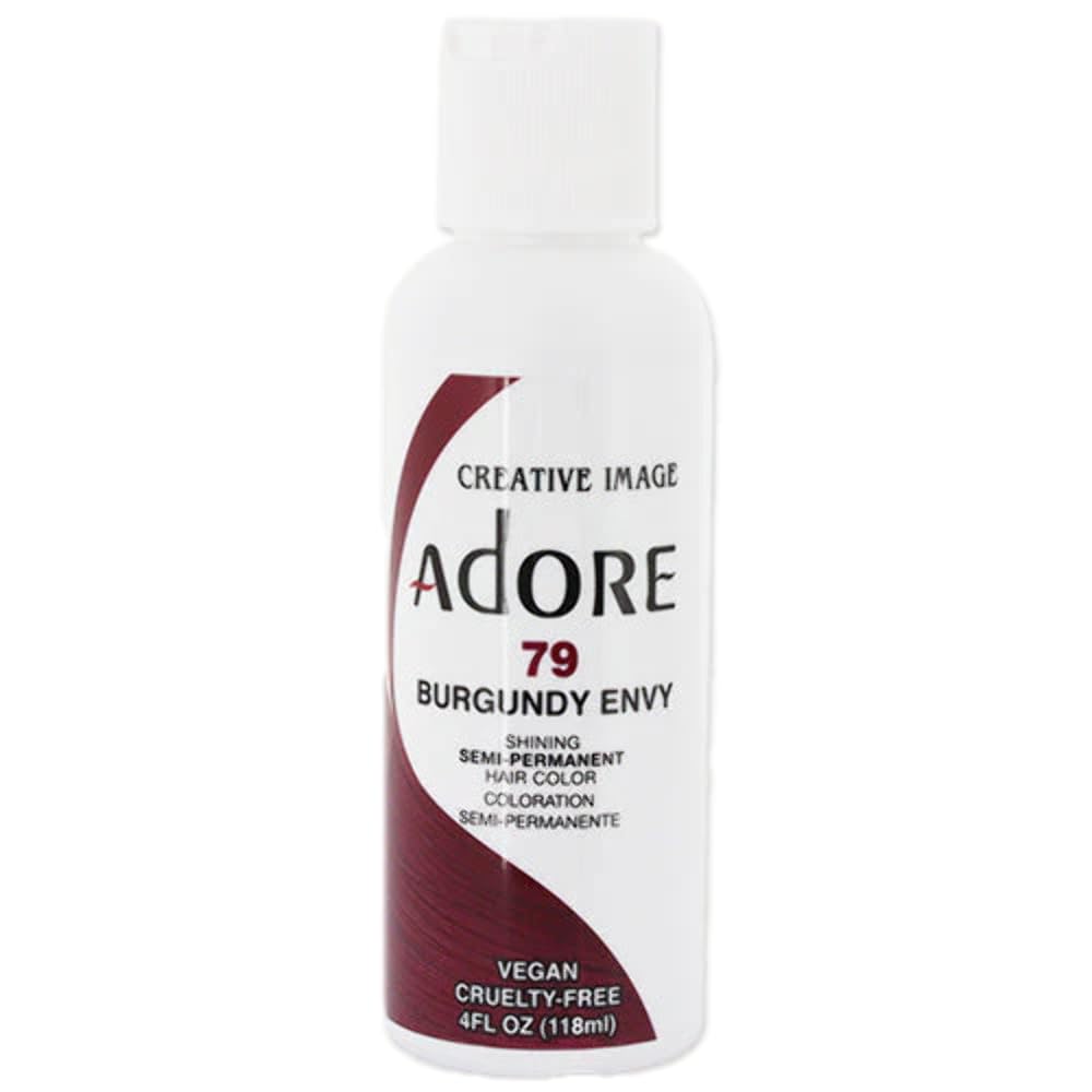 Adore Semi Permanent Hair Color - Vegan and Cruelty-Free Hair Dye - 4 Fl Oz - 079 Burgundy Envy (Pack of 1)