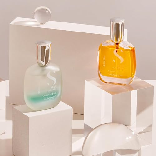 Alfaparf Milano Semi Di Lino Sublime Cristalli Di Seta - Finishing + Smoothing Serum for Fine Hair - Nourishing Hair Oil to Protect & Add Shine - Professional Hair Care (1.52 oz / 45 ml)