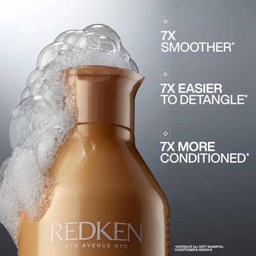 Redken All Soft Shampoo and Conditioner Set For Dry or Brittle Hair - Provides Intense Softness and Shine With Argan Oil