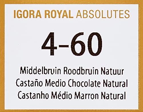 施华蔻 Igora Royal 永久染发剂 2 盎司/60 毫升 (4-60)