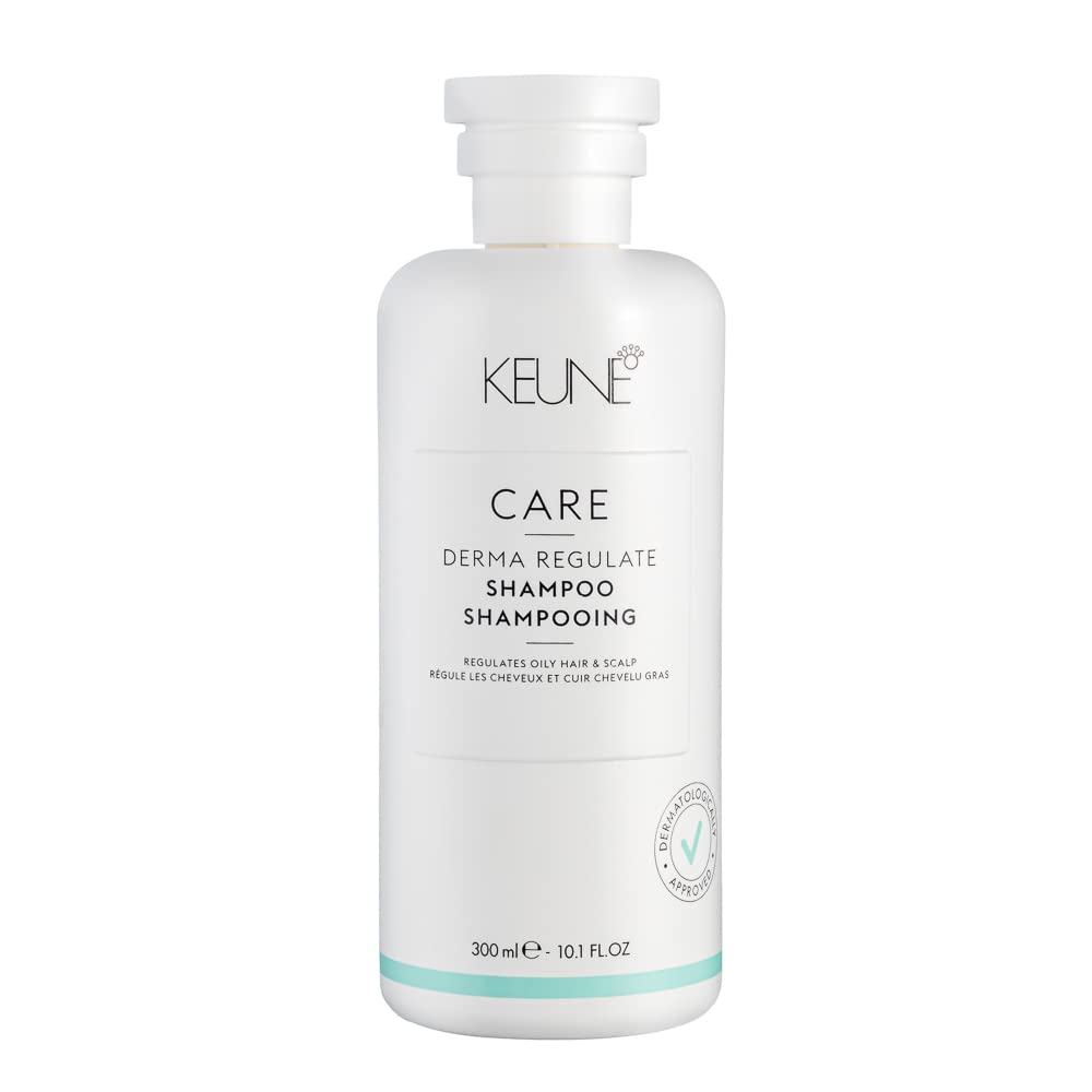 Keune Care Derma Regulate 洗发水，深层清洁和头皮平衡清洁剂，适用于油性头皮，10.1 液体盎司