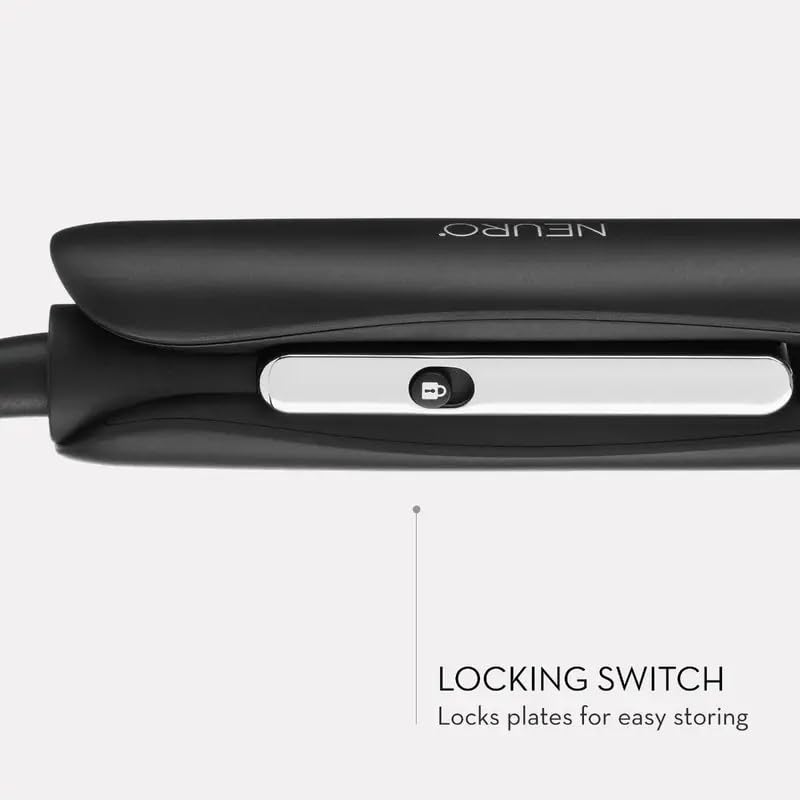 Neuro by Paul Mitchell Style+ 1" Ceramic Straightening & Styling Iron, Travel Flat Iron, Dual Voltage for Worldwide Use
