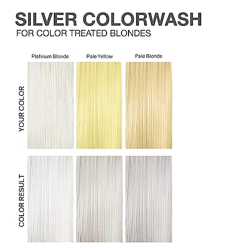 Celeb Luxury Viral Colorwash, Professional Semi-Permanent Hair Color Depositing Shampoo, Extreme Silver
