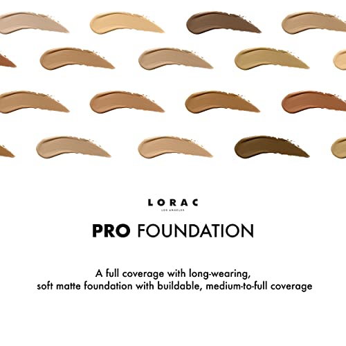LORAC PRO Soft Focus Longwear Foundation, Shade 7 | Full Coverage | Lightweight | Water-Resistant | Oil-Free