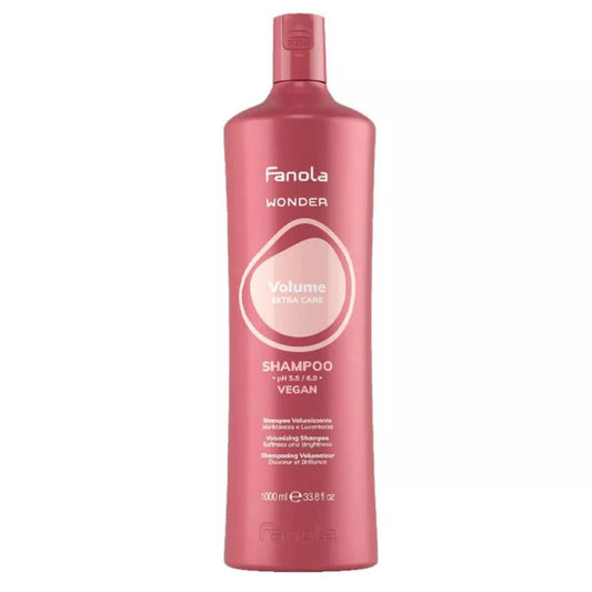 Fanola Wonder Volumizing Shampoo for Fine Hair - Sulfate-Free Hair Shampoo for Women & Men - Lightweight Cleanser for Lifting Roots, Thickening & Strengthening - Vegan & SLS/SLES Formula (1000 ml)