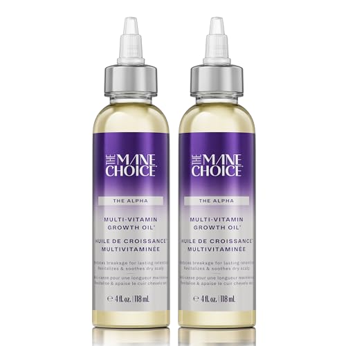 Huile nourrissante pour le cuir chevelu multivitaminée Alpha de The Mane Choice, stimule, revitalise et apaise, huile pour le cuir chevelu à la biotine et à la vitamine C, 113 g, lot de 2