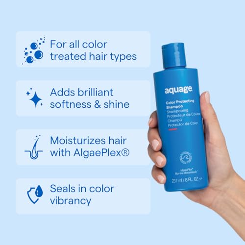 Shampooing protecteur de couleur AQUAGE, plantes marines nourrissantes pour sceller la couleur et nettoyer en douceur, 227 g