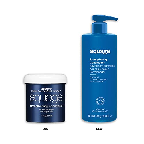 Aquage SeaExtend Strengthening Conditioner, Preserves Hair Color and Protects from Thermal Styling Damage, 8 oz.