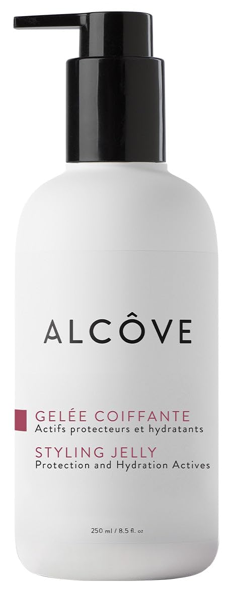 Alcôve - Styling Jelly - Versatile Styling Product - Light Hold - Define Curls - All Hair Types - No Residue - Anti-frizz - Heat Protection - Mango Extract and Shea Butter - Color-Safe - 8.5 oz