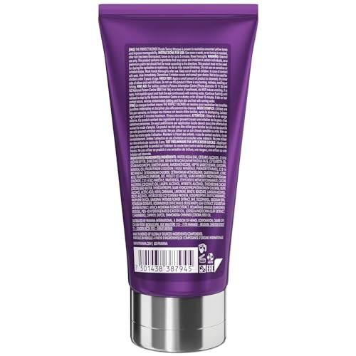 Pravana The Perfect Blonde Purple Toning Masque Treatment | Neutralizes Brassy, Yellow Tones | For Color-Treated Hair | Adds Strength, Shine, Elasticity | 2 Fl Oz
