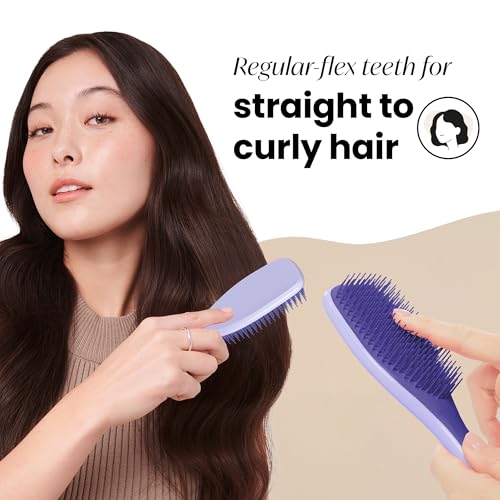 Tangle Teezer Ultimate Detangler Hairbrush for Wet & Dry Hair, Eliminates Knots & Reduces Breakage for All Hair Types, Amazon Exclusive Lilac Purple