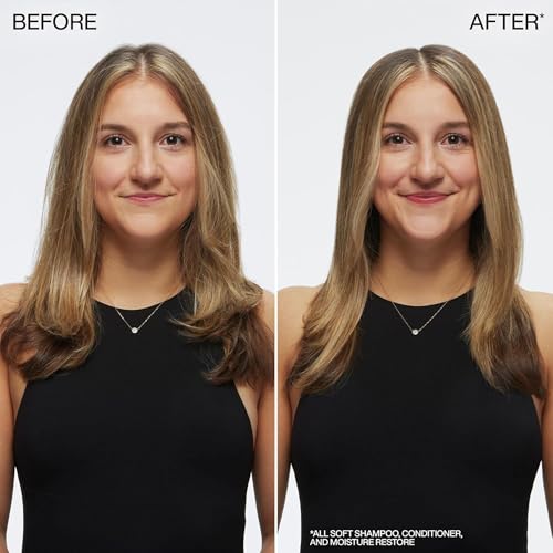 Redken All Soft Shampoo and Conditioner Set For Dry or Brittle Hair - Provides Intense Softness and Shine With Argan Oil