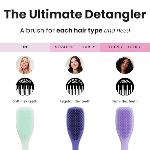 Tangle Teezer Ultimate Detangler Hairbrush for Wet & Dry Hair, Eliminates Knots & Reduces Breakage for All Hair Types, Amazon Exclusive Lilac Purple