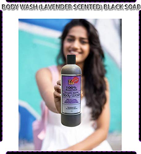 100% 黑皂沐浴露薰衣草香味 13 液体盎司 Ra Cosmetics